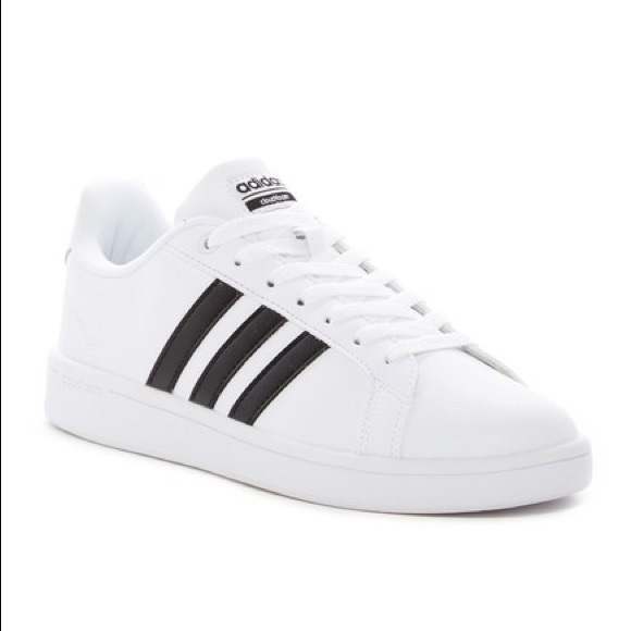 adidas cloudfoam advantage black and white